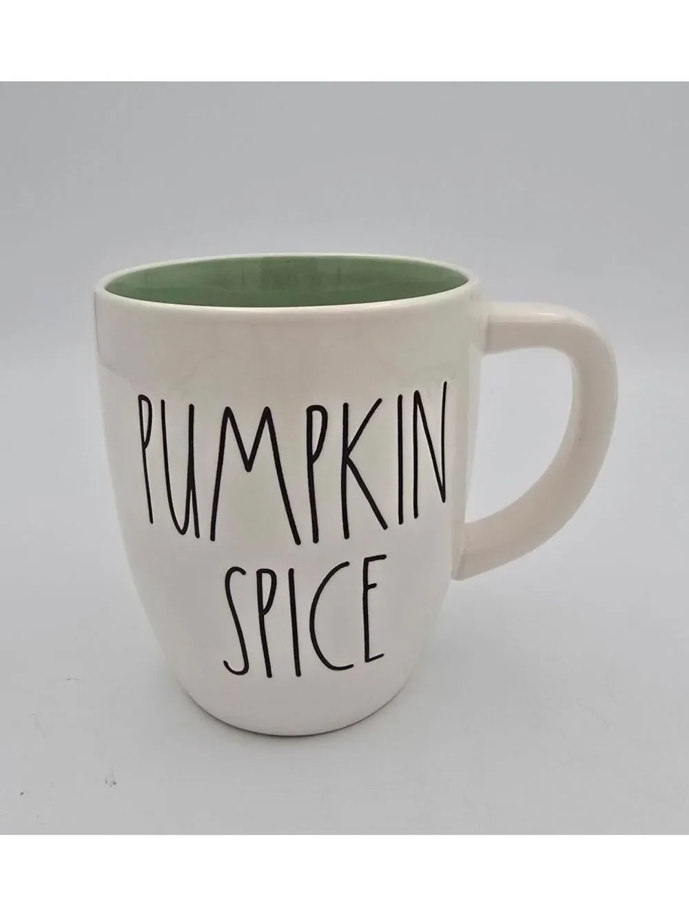 Rae Dunn Pumpkin Spice Fall Mug Basket Design Green Interior